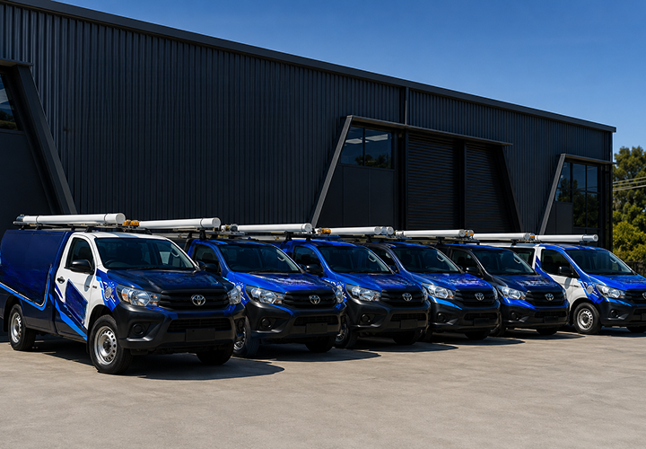 Fleet of Castle Hill Blocked Drains plumbing vans